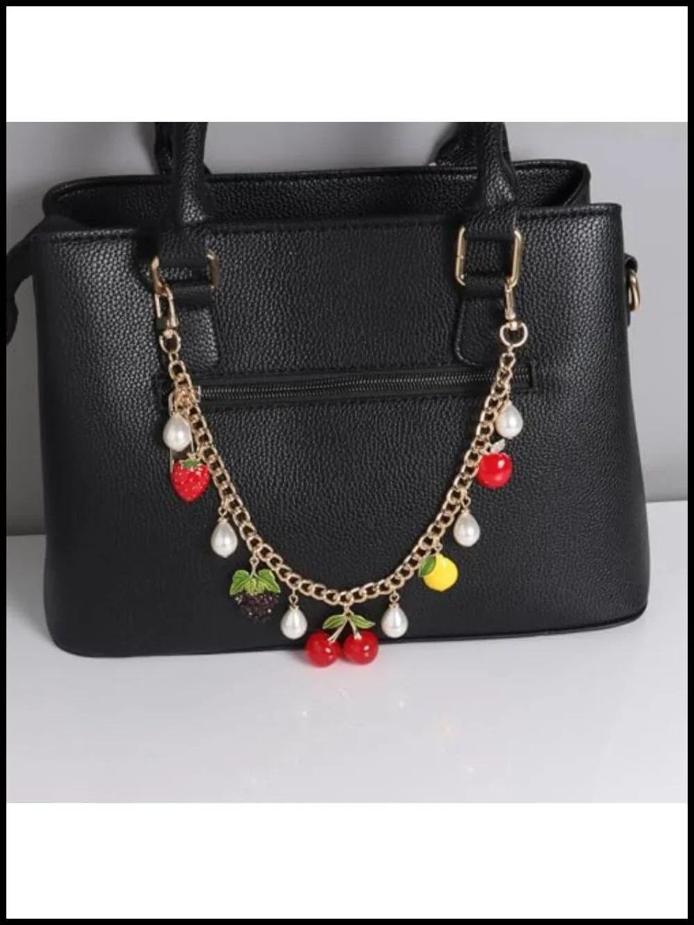 Fruit Enamel Charms Chain for Handbag Purse Accessories Zinc Alloy